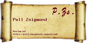 Pell Zsigmond névjegykártya